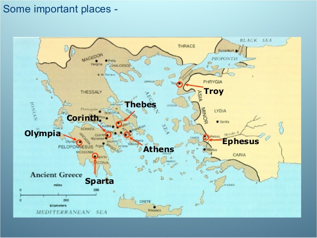 Map Of Greece And Troy 